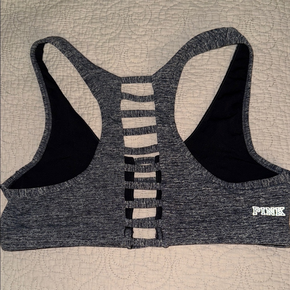 PINK Victoria's Secret Charcoal Sports‎ Bra